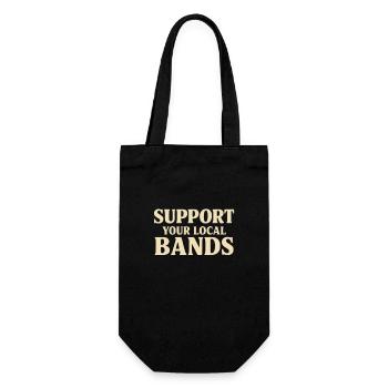Unterstütze lokale Bands - Geschenkbeutel für Flaschen - Schwarz - Vorne