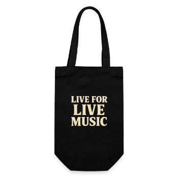 Live für Live-Musik - Geschenkbeutel für Flaschen - Schwarz - Vorne