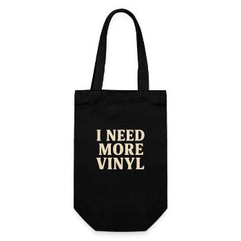 J’ai besoin de plus de vinyle - Sac à bouteille - noir - Devant