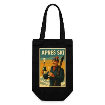 Affiche de célébration vintage après ski - Sac à bouteille - noir - Devant