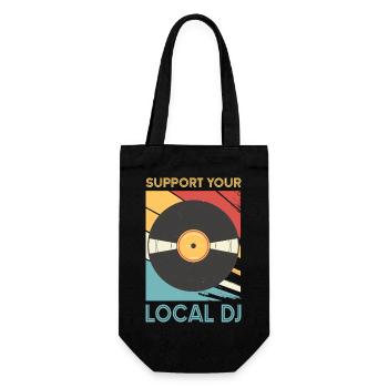 DJ Outfit Geschenke - Geschenkbeutel für Flaschen - Schwarz - Vorne