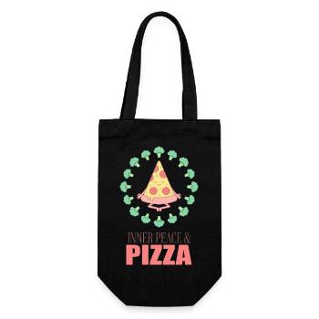 Inner Peace Pizza Yoga - Gift Bag for Bottles - black - Front
