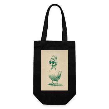 Canard turban vintage - Sac à bouteille - noir - Devant