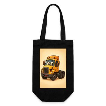 Happy truck dans un style rétro - Sac à bouteille - noir - Devant