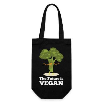 The Future is Vegan - Gift Bag for Bottles - black - Front