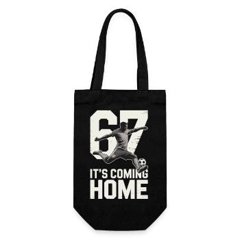 67 – Soccer - Gift Bag for Bottles - black - Front