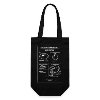 Gridiron-Football-Blaupause - Geschenkbeutel für Flaschen - Schwarz - Vorne
