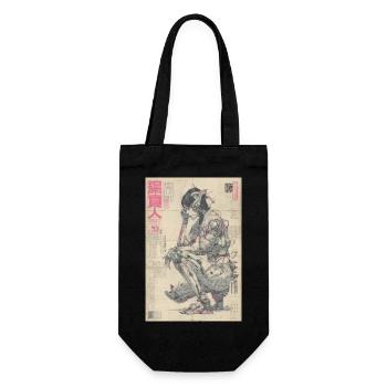 Imprimé néon Mecha Ukiyoe - Sac à bouteille - noir - Devant