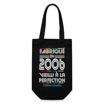 2006 – Made – Aged to perfection - Gift Bag for Bottles - black - Front