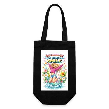 Do More Of What Makes You Smile - Gift Bag for Bottles - black - Front