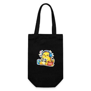 Gaming Dino - Geschenkbeutel für Flaschen - Schwarz - Vorne