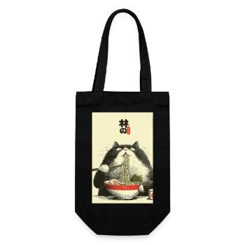 Ramen-Katzen-Ukiyoe-Stil - Geschenkbeutel für Flaschen - Schwarz - Vorne