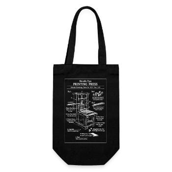 Plan d’impression classique - Sac à bouteille - noir - Devant