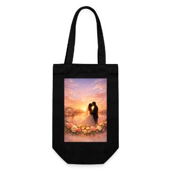 Sunset Wedding Dreams - Gift Bag for Bottles - black - Front