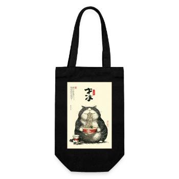 Neko Ramen Feast - Gift Bag for Bottles - black - Front