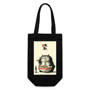Chubby Cat Noodle Feast - Gift Bag for Bottles - black - Front
