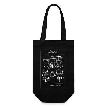 Plan de batterie vintage - Sac à bouteille - noir - Devant