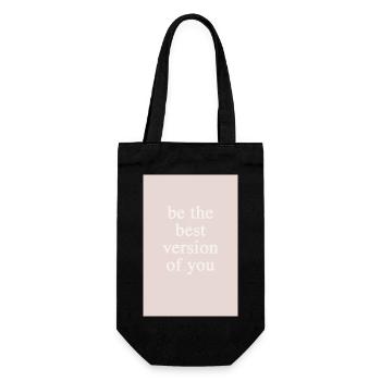 Be the Best Version of You - Gift Bag for Bottles - black - Front