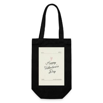 Bonne Saint-Valentin, mon amour - Sac à bouteille - noir - Devant