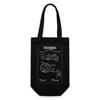 Frisbee Patent Blueprint Retro - Gift Bag for Bottles - black - Front