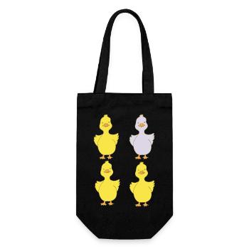 Four ducks one purple - Gift Bag for Bottles - black - Front