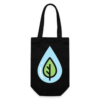 Eco Drop Nature Conservation - Gift Bag for Bottles - black - Front