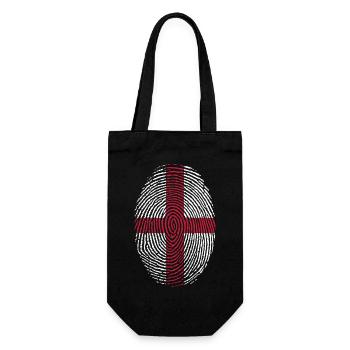 Fingerprint England Flagge - Geschenkbeutel für Flaschen - Schwarz - Vorne