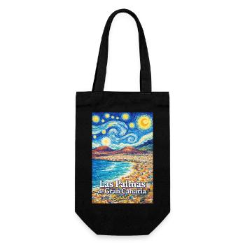 Las Palmas de Gran Canaria Spain - Geschenkbeutel für Flaschen - Schwarz - Vorne