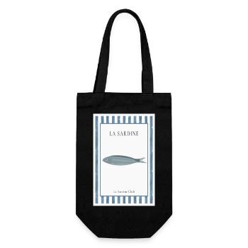 La Sardine Club Vintage Fish Poster Style - Gift Bag for Bottles - black - Front