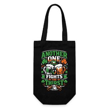 Another one fights the thirst | St Patrick's Day - Geschenkbeutel für Flaschen - Schwarz - Vorne