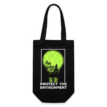 protect nature - Gift Bag for Bottles - black - Front