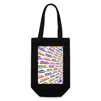 Colorful Smile and Repeat - Gift Bag for Bottles - black - Front
