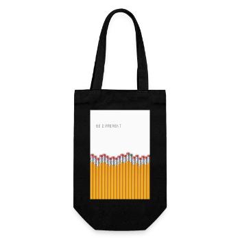 Un design minimaliste différent - Sac à bouteille - noir - Devant