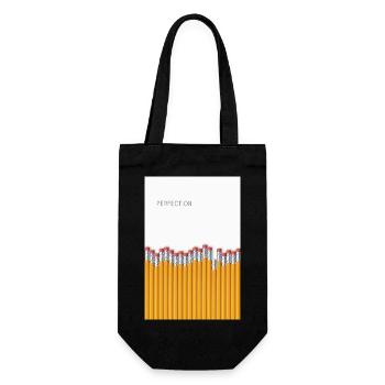 Perfection Minimalist Irony Design - Geschenkbeutel für Flaschen - Schwarz - Vorne