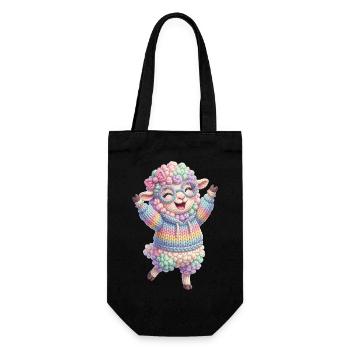 Moutons heureux - Sac à bouteille - noir - Devant