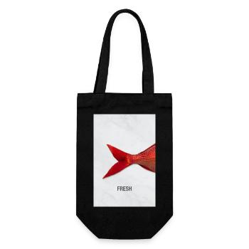 Fresh Fish Minimal Design Modern - Gift Bag for Bottles - black - Front