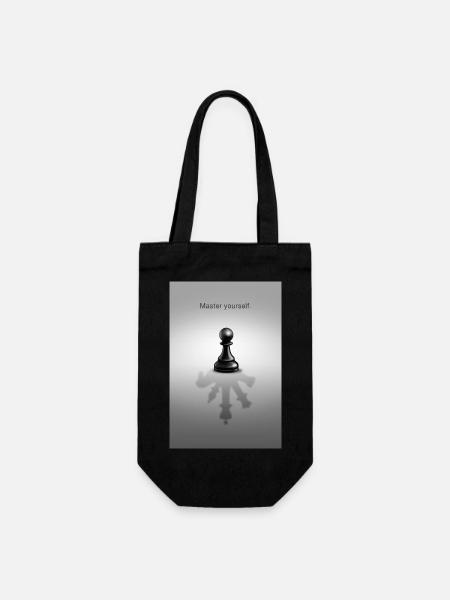 Master Yourself Minimal Mindset Design - Geschenkbeutel für Flaschen - Schwarz