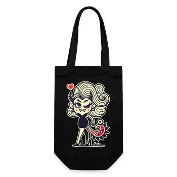 Pop Art Démon au Cœur de Lune - Sac à bouteille - noir - Devant