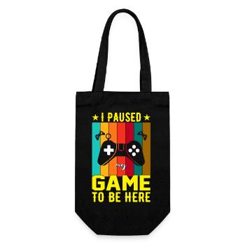 Ich habe das Spiel pausiert, um hier zu sein - Geschenkbeutel für Flaschen - Schwarz - Vorne