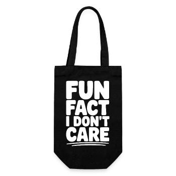 Fun Fact I Don't Care - Gift Bag for Bottles - black - Front
