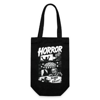 Horror Popcorn Comic Style - Geschenkbeutel für Flaschen - Schwarz - Vorne