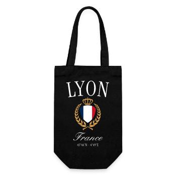 Marseille France Coat of Arms Crown – Travel Souvenir - Gift Bag for Bottles - black - Front
