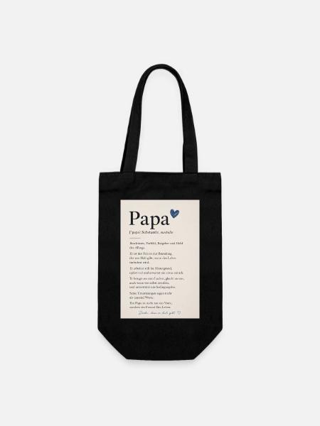 Danke Papa - Geschenkbeutel für Flaschen - Schwarz