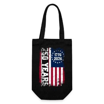 Style rouille du drapeau américain 1776–2026 - Sac à bouteille - noir - Devant
