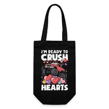 Retro Heart Valentine's Day Design Love - Gift Bag for Bottles - black - Front