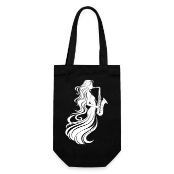 Dessin de saxophoniste - Sac à bouteille - noir - Devant
