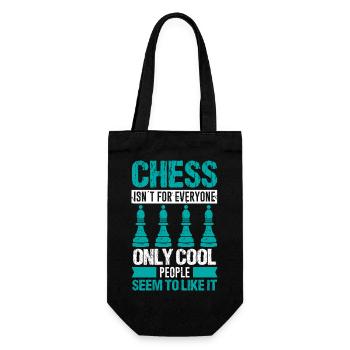Échiquier des joueurs d’échecs - Sac à bouteille - noir - Devant