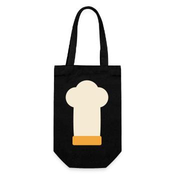 Chapeau de chef, chef, chef, maître du grill, cadeau - Sac à bouteille - noir - Devant