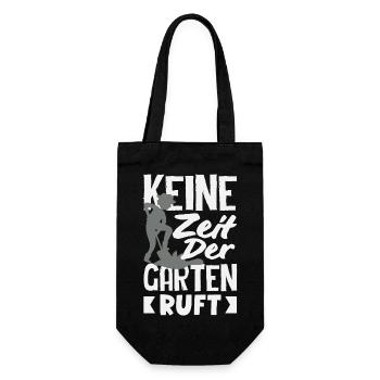 Keine Zeit Garten Ruft - Geschenkbeutel für Flaschen - Schwarz - Vorne