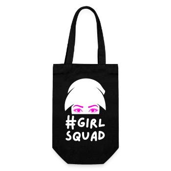 Girl Squad Pink Augen Frauen Party Geschenk - Geschenkbeutel für Flaschen - Schwarz - Vorne